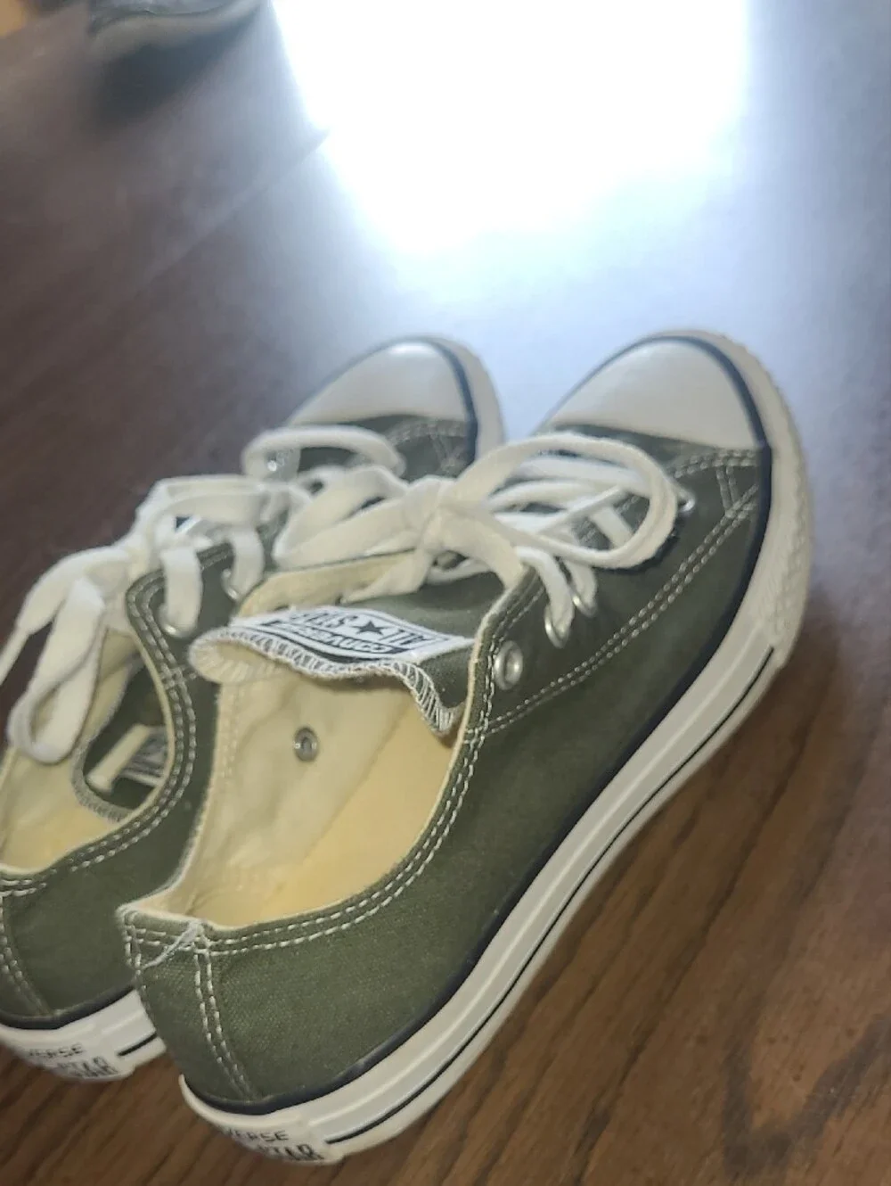 Converse Kids Chuck Taylor All Star Low Top Sneakers in Olive Green Size 3